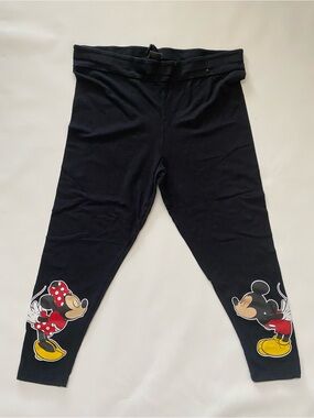 Disney Minnie & Mickey Mouse Black Leggings, youth XL